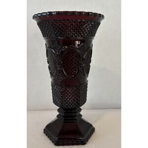 VTG Avon Cape Cod 1876 Collection 8"H Ruby Red Glass Vase